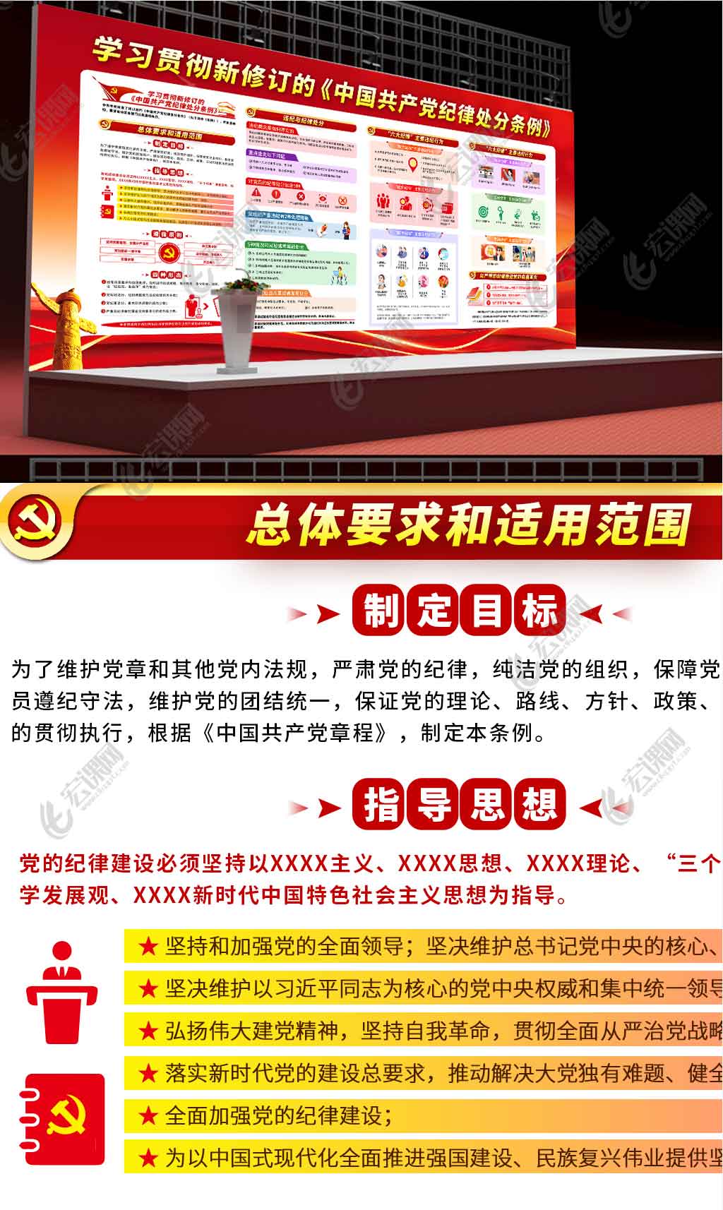 2024年中国共产党纪律处分条例党建宣传栏展板